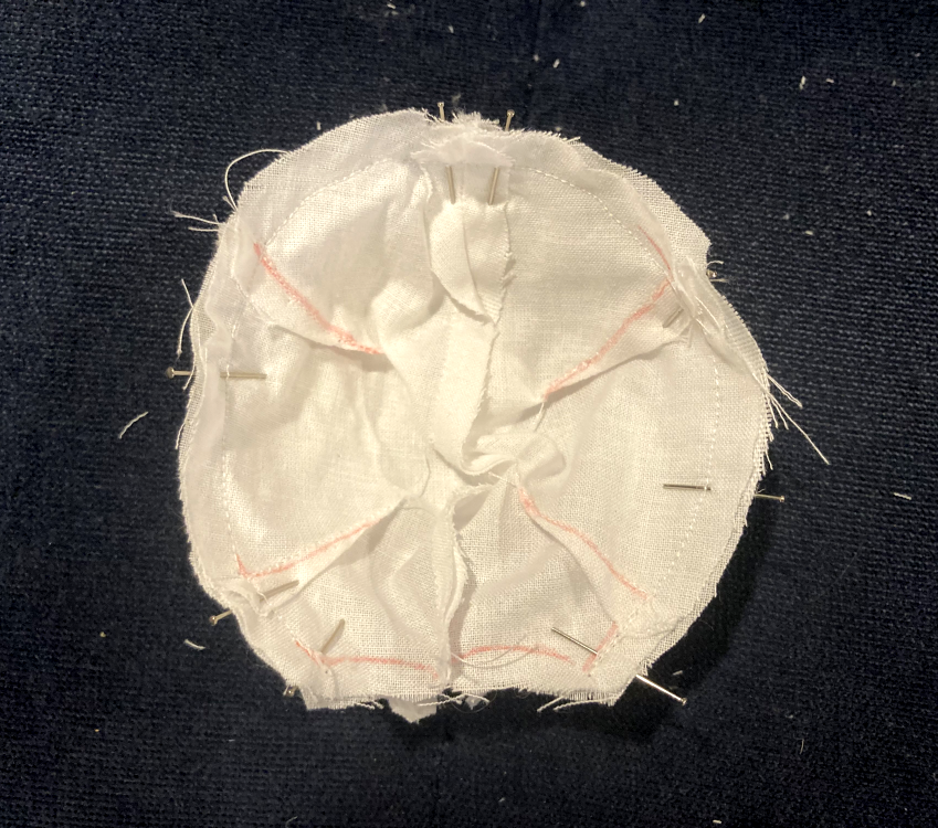 Sew the head back to the head front