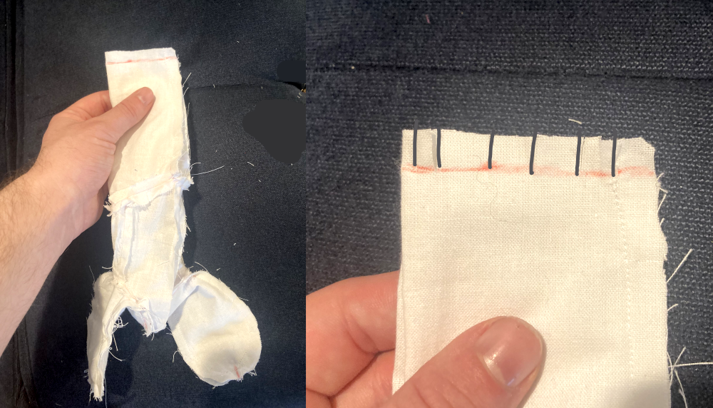 Snip the ends of the legs